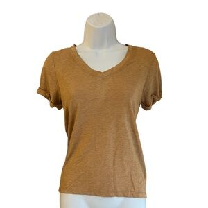 Hippie Rose Burnout T-Shirt In Caramel Latte